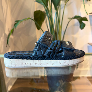 CHANEL 2021 Interlocking CC Logo Espadrilles