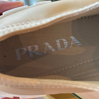 PRADA Wheel Gabardine Platform Sneakers Beige  39