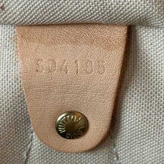 LOUIS VUITTON Speedy Bandouliere 35 Damier Azur Canvas Satchel
