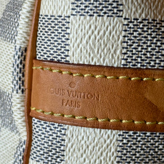 LOUIS VUITTON Speedy Bandouliere 35 Damier Azur Canvas Satchel