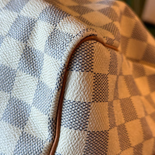 LOUIS VUITTON Speedy Bandouliere 35 Damier Azur Canvas Satchel