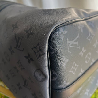 LOUIS VUITTON Monogram Eclipse Coated Canvas Keepall Bandouliere 50