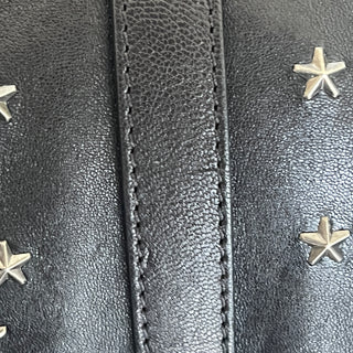 JIMMY CHOO Black Leather Star Pimlico Tote Bag