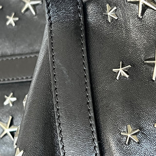 JIMMY CHOO Black Leather Star Pimlico Tote Bag