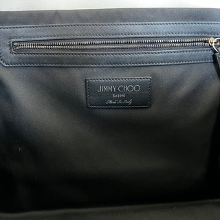 JIMMY CHOO White Leather Star Studded Tote Bag