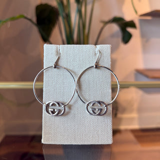 GUCCI GG Britt Interlocking Hoop Earrings