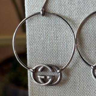 GUCCI GG Britt Interlocking Hoop Earrings
