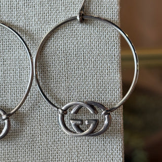 GUCCI GG Britt Interlocking Hoop Earrings
