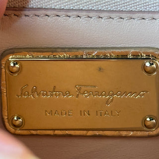 FERRAGAMO Metallic Vara Bow Crossbody