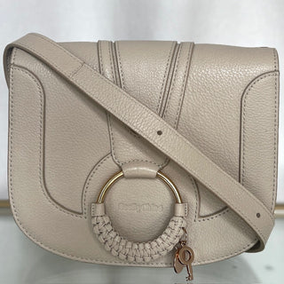 CHLOE See by Chloe Taupe Leather Shoulder Bag