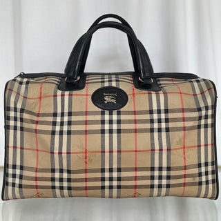 BURBERRY Nova Check Boston Beige 45cm Bag