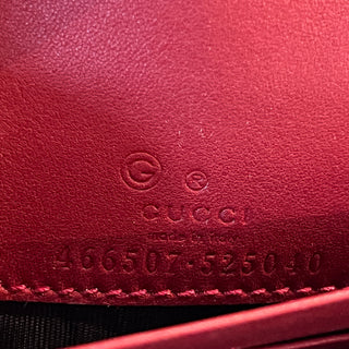 GUCCI Red Microguccissima Wallet On Strap