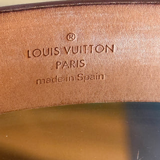 LOUIS VUITTON Damier Ebene Canvas LV Paris Buckle Belt
