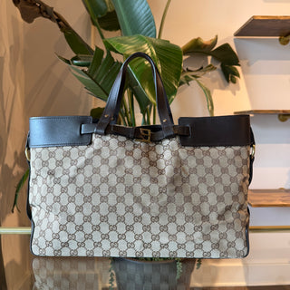 GUCCI GG Canvas Belted Tote