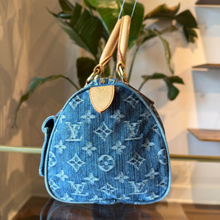 LOUIS VUITTON Denim LV Monogram Neo Speedy 30