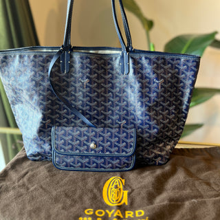 GOYARD Navy Blue Saint Louis PM Tote Bag