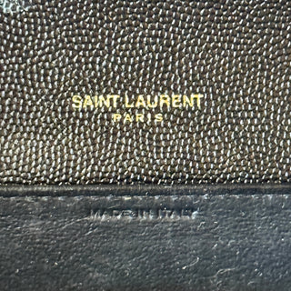 SAINT LAURENT Uptown Wallet on Chain Black Grain de Poudre Leather Bag