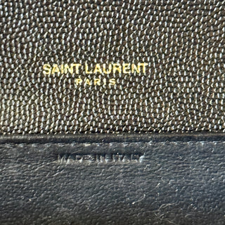 SAINT LAURENT Uptown Wallet on Chain Black Grain de Poudre Leather Bag