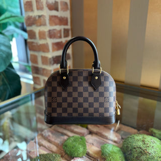 LOUIS VUITTON Damier Ebene Alma BB Handbag