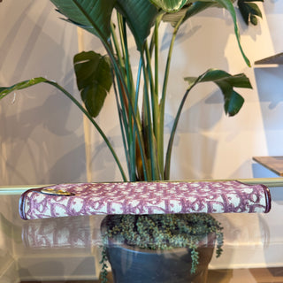 DIOR Trotter Frame Burgundy Oblique Canvas Clutch
