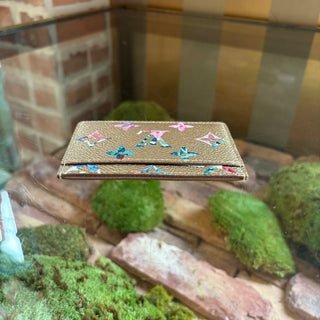 LOUIS VUITTON Gold Monogram Garden Card Holder