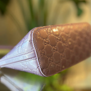 Gucci GG Emblem Lilac Patent Small Shoulder Bag