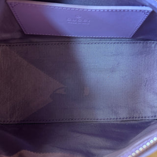 Gucci GG Emblem Lilac Patent Small Shoulder Bag