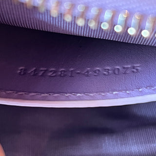 Gucci GG Emblem Lilac Patent Small Shoulder Bag