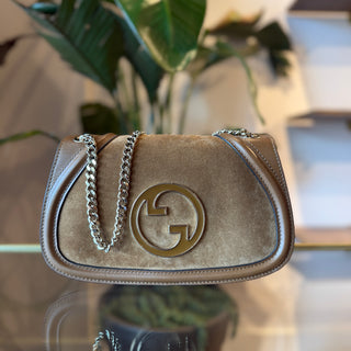 GUCCI Blondie Suede Medium Shoulder Bag