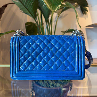 CHANEL Medium Boy Bag Patent Leather & Plexiglass Shoulder Bag