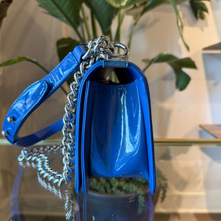 CHANEL Medium Boy Bag Patent Leather & Plexiglass Shoulder Bag