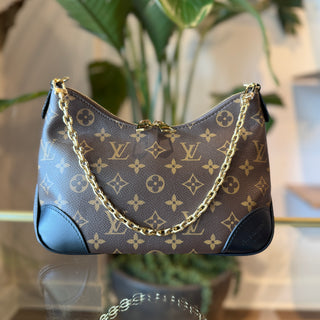 LOUIS VUITTON Boulogne PM Black Monogram Canvas Shoulder Bag