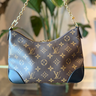 LOUIS VUITTON Boulogne PM Black Monogram Canvas Shoulder Bag