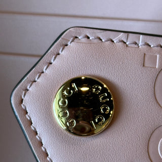 GUCCI GG Signature Pink Embossed Leather Bifold Wallet
