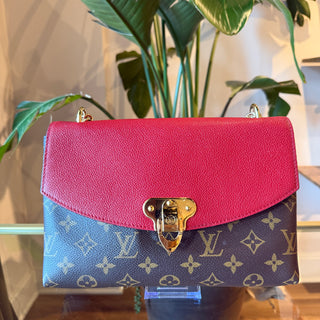 LOUIS VUITTON Saint Placide Red Monogram Canvas Shoulder Bag