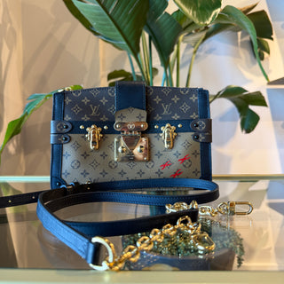 LOUIS VUITTON Trunk Clutch Reverse Monogram Canvas Clutch