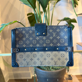 LOUIS VUITTON Trunk Clutch Reverse Monogram Canvas Clutch
