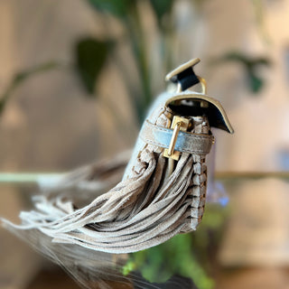 BALMAIN B-Buzz 19 Beige Suede Baguette Shoulder Bag