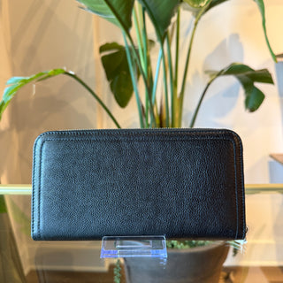 PRADA Glace Calf Leather Zip Around Wallet