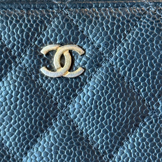 CHANEL Caviar Quilted Large Gusset Zip Around Wallet