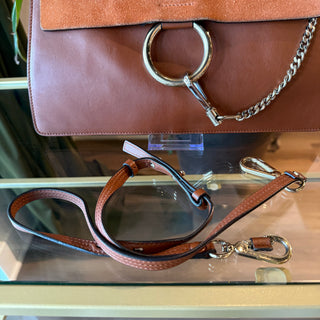 CHLOE Faye Suede and Leather Shoulder Bag Medium