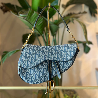 CHRISTIAN DIOR Diorissimo Jacquard Saddle Bag