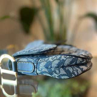 CHRISTIAN DIOR Diorissimo Jacquard Saddle Bag