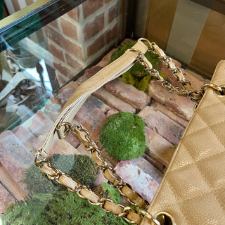 CHANEL Petite Shopping Tote PST Beige Caviar Leather Tote
