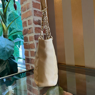 CHANEL Petite Shopping Tote PST Beige Caviar Leather Tote