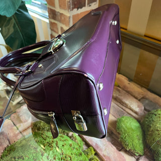 LOUIS VUITTON Montaigne GM Purple Epi Leather Satchel Bag