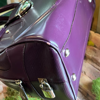 LOUIS VUITTON Montaigne GM Purple Epi Leather Satchel Bag