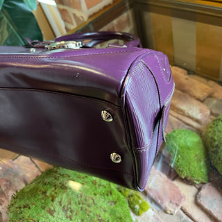 LOUIS VUITTON Montaigne GM Purple Epi Leather Satchel Bag