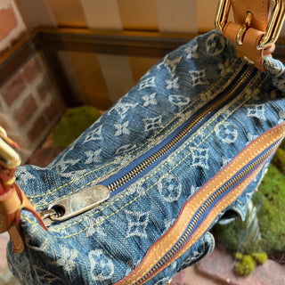 LOUIS VUITTON Baggy PM Blue Denim Monogram Shoulder Bag