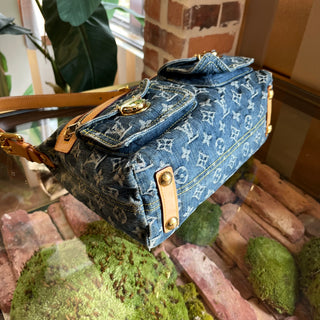 LOUIS VUITTON Baggy PM Blue Denim Monogram Shoulder Bag